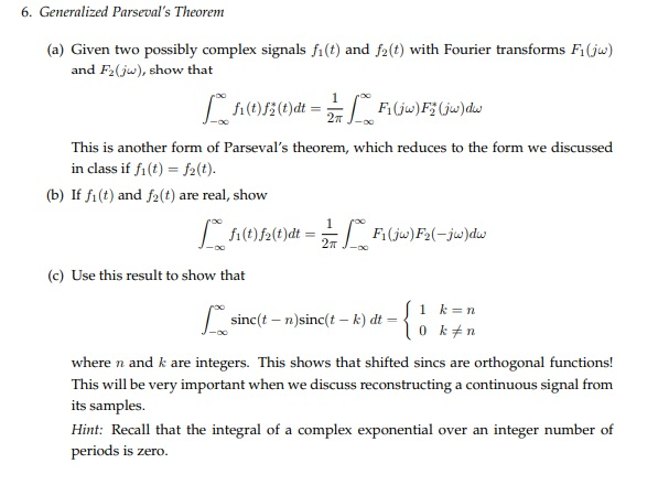 Solved 5. Fourier Transform Find expressions for each of | Chegg.com