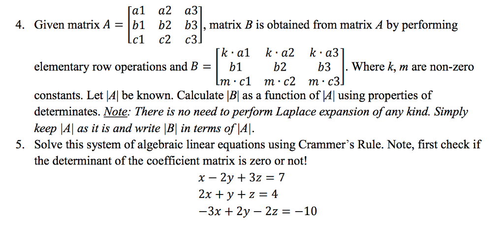 Solved Given Matrix A A1 A2 A3 B1 B2 B3 C1 C2 C3 2879