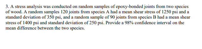 Solved 3 A Stress Analysis Was Conducted On Random Samples Chegg Solved 3 A Stress Analysis Was Conducted On Random Samples Chegg