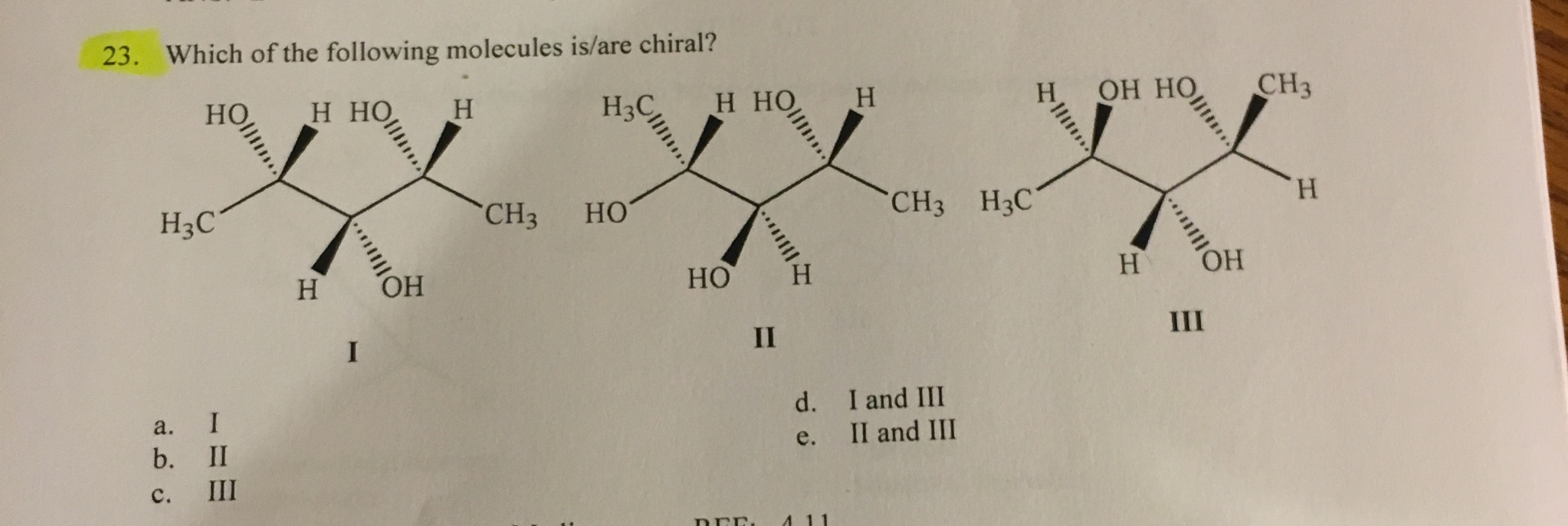 Solved Which of the following molecules is/are chiral? | Chegg.com