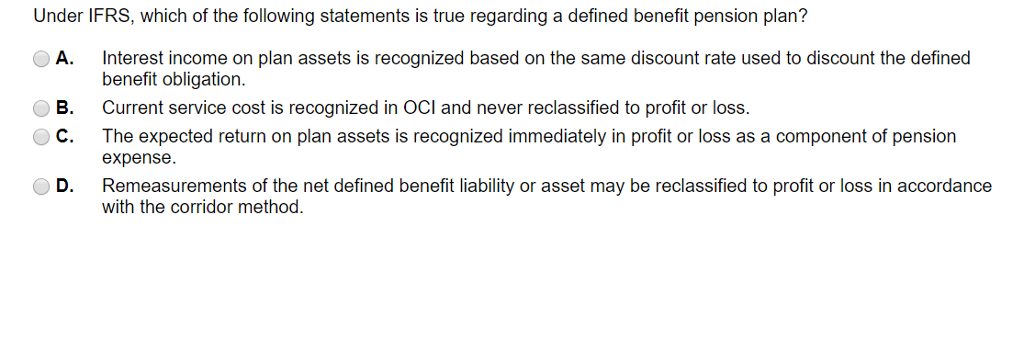 Solved Under IFRS, which of the following statements is true | Chegg.com