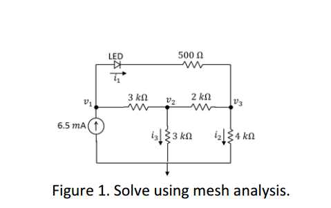 Solved Use node analysis to solve the circuit shown below in | Chegg.com