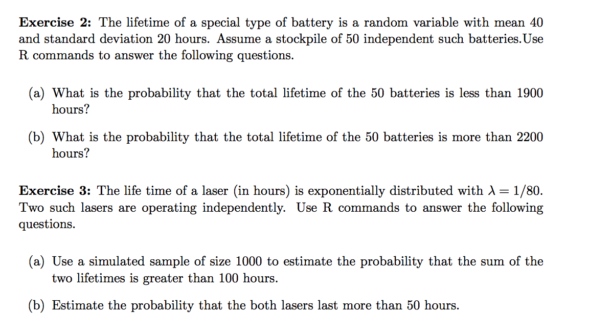 Solved The lifetime of a special type of battery is a random