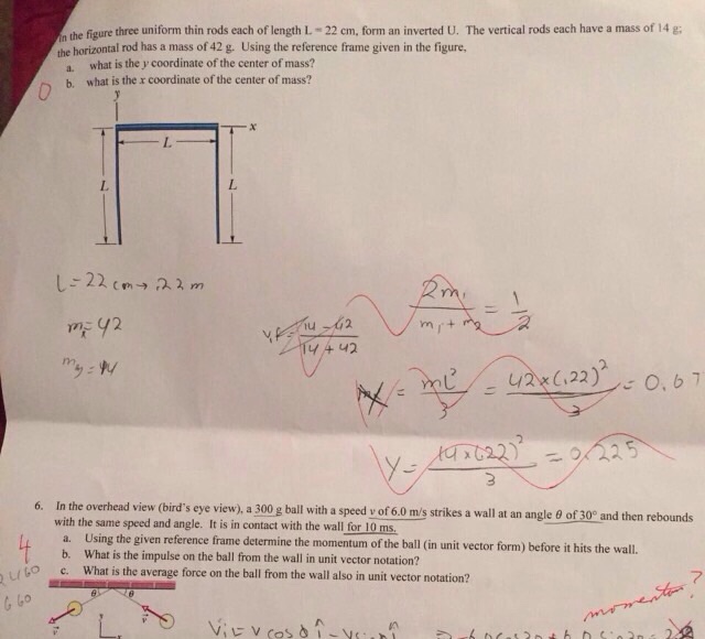 Solved In the figure three uniform thin rods each of length | Chegg.com