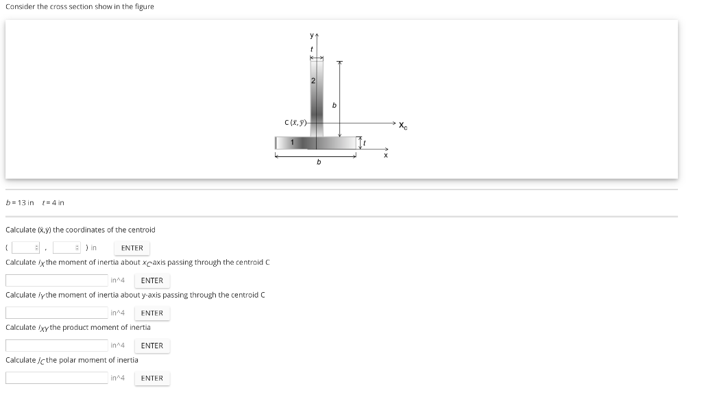 Solved Consider the cross section show in the figure b = | Chegg.com