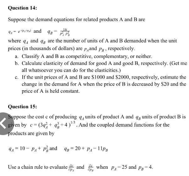 Solved Both number 14 and 15 :} | Chegg.com