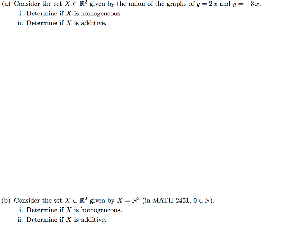 Solved Consider the set X Subset R^2 given by the union of | Chegg.com