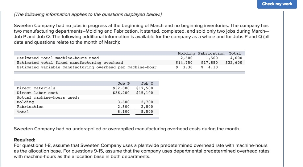 Solved How much manufacturing overhead was applied to Job P | Chegg.com