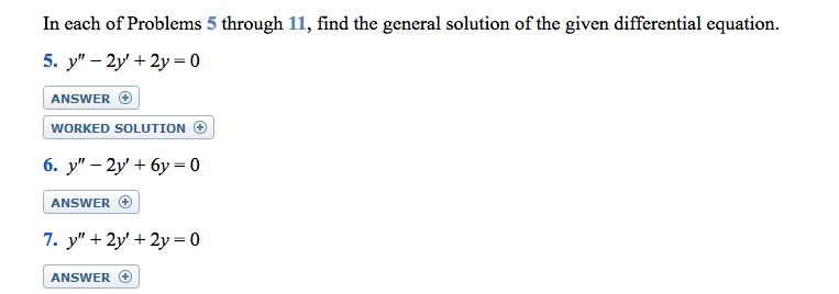 Solved In each of Problems 5 through 11, find the general | Chegg.com