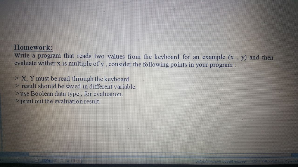 Solved Homework: Write a program that reads two values from | Chegg.com