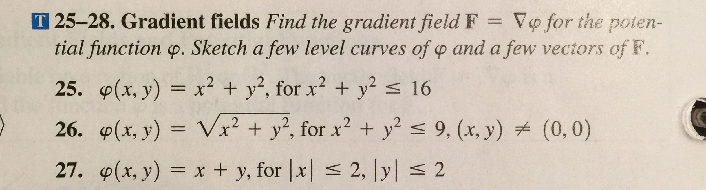 find the gradient field of the function