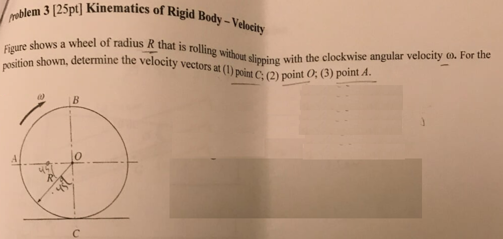 Solved Figure shows a wheel of radius R that is rolling | Chegg.com