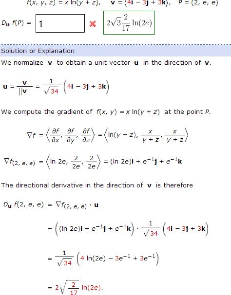 Solved Calculate The Directional Derivative In The Direction