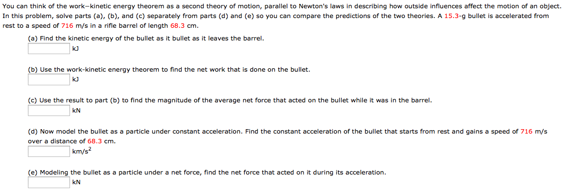 Solved: You Can Think Of The Work-kinetic Energy Theorem A... | Chegg.com