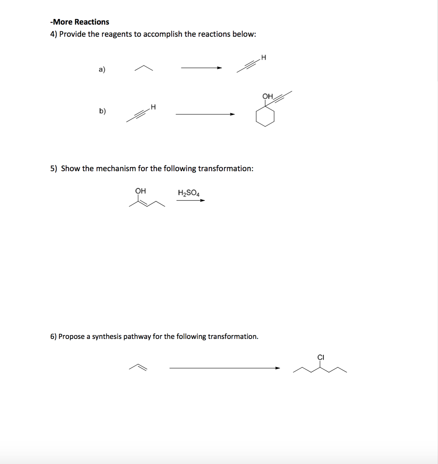 Solved Provide the reagents to accomplish the reactions | Chegg.com