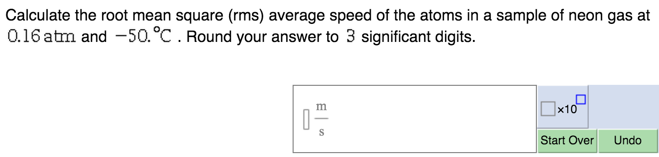 Solved Calculate The Root Mean Square (rms) Average Speed...