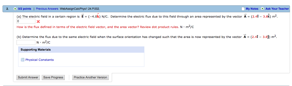 Solved The electric field in a certain region is E vector = | Chegg.com