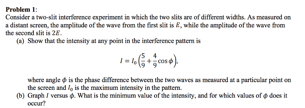 Solved Consider a two-slit interference experiment in which | Chegg.com