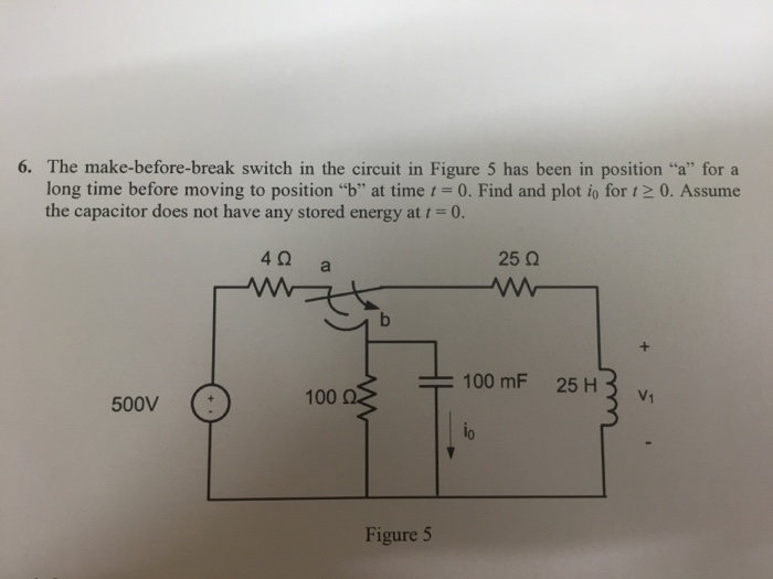 Solved The Make-before-break Switch In The Circuit In Figure | Chegg.com