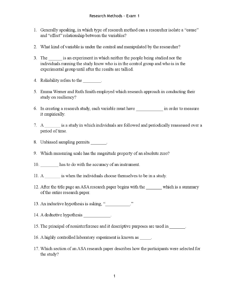 Research paper variables