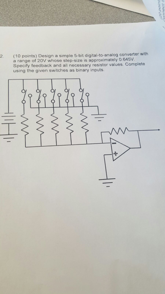 Solved Design a simple 5-bit digital-to-analog converter | Chegg.com