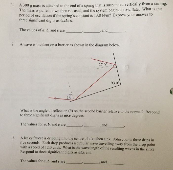 Solved A 300 g mass is attached to the end of a spring that | Chegg.com