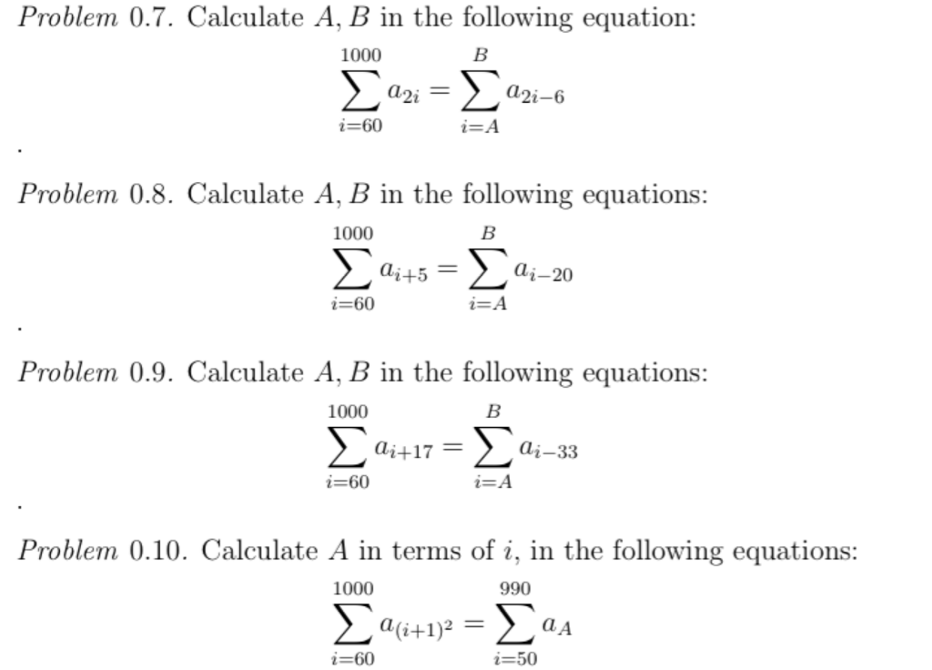 Solved Problem 0.7. Calculate A, B In The Following | Chegg.com | Chegg.com