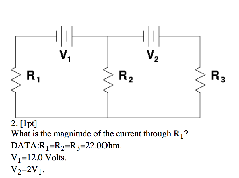 Solved What is the magnitude of the current through R1? | Chegg.com