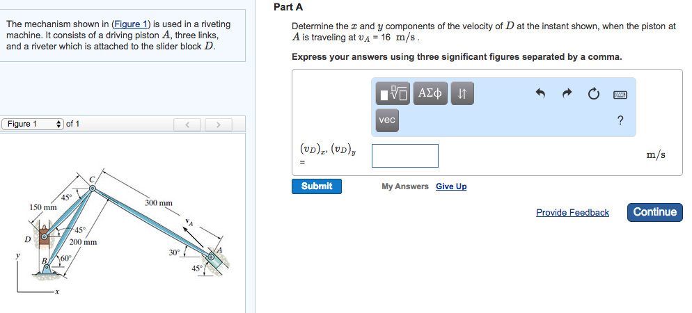 Solved The mechanism shown in (Figure 1) is used in a | Chegg.com