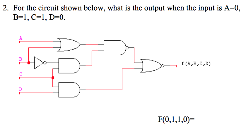 Solved For the circuit shown below, what is the output when | Chegg.com