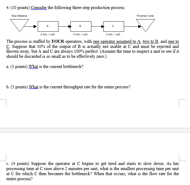 Solved Consider the following three-step production process: | Chegg.com