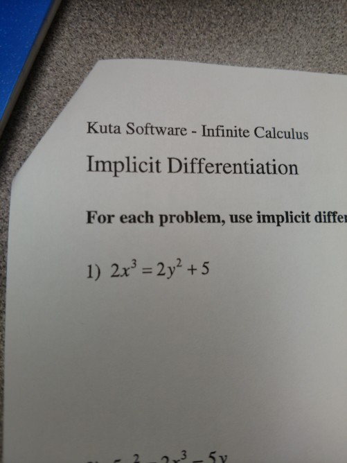 Solved Kuta Software Infinite Calculus Implicit Chegg com
