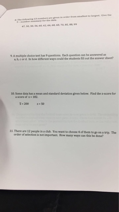 Solved P6F the multiple choice questions, circle one answer. | Chegg.com