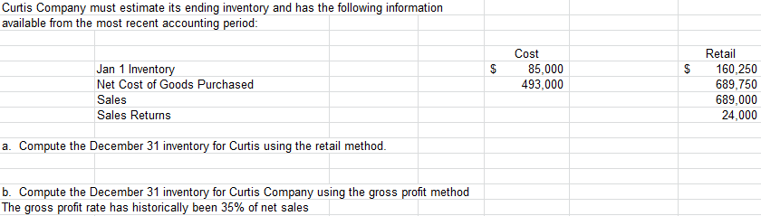 Solved Curtis Company must and the following and has the | Chegg.com