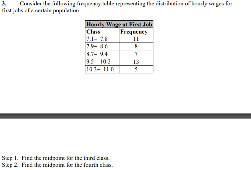 Solved Consider the following frequency table representing