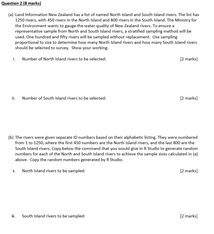 Solved Question 2 (8 marks) (a) Land Information New Zealand | Chegg.com