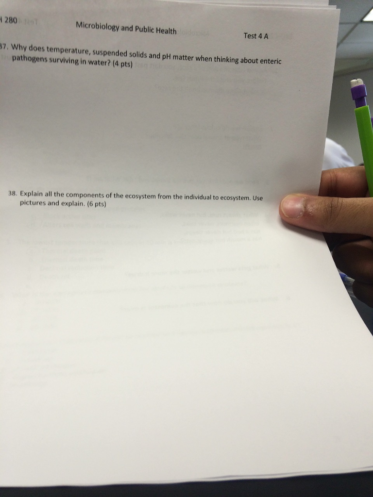 Solved 280 Microbiology and Public Health Test 4 A 7. Why