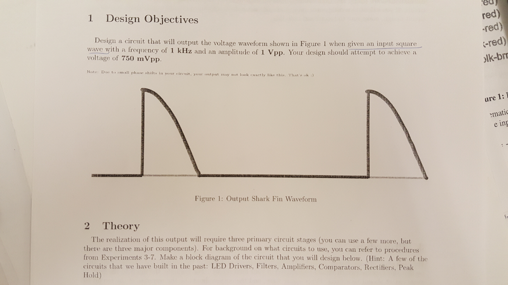 Solved Design a circuit that will output the voltage | Chegg.com