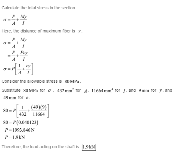 Solved 4.106 Knowing That The Allowable Stress In Section | Chegg.com