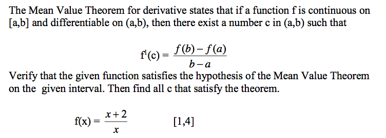 Mean Value Theorem For Derivatives - slideshare