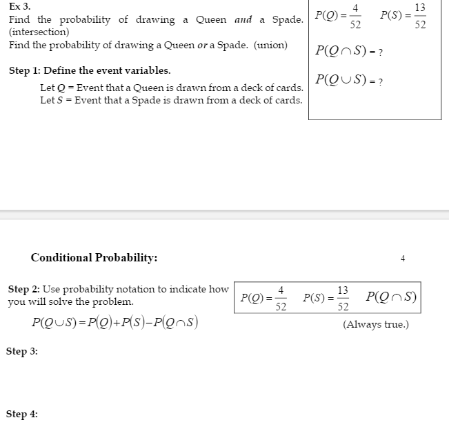 Solved Ex 3 P(9) POS) Find the probability of drawing a | Chegg.com