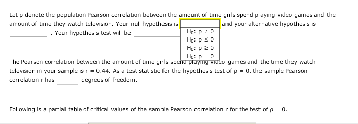 Solved 6. Hypothesis tests with the Pearson correlation Aa | Chegg.com