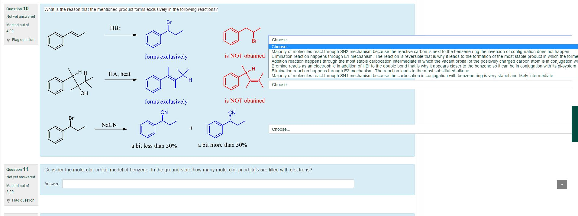 Solved Organic Chemistry Multiple Choice Questions. Please | Chegg.com