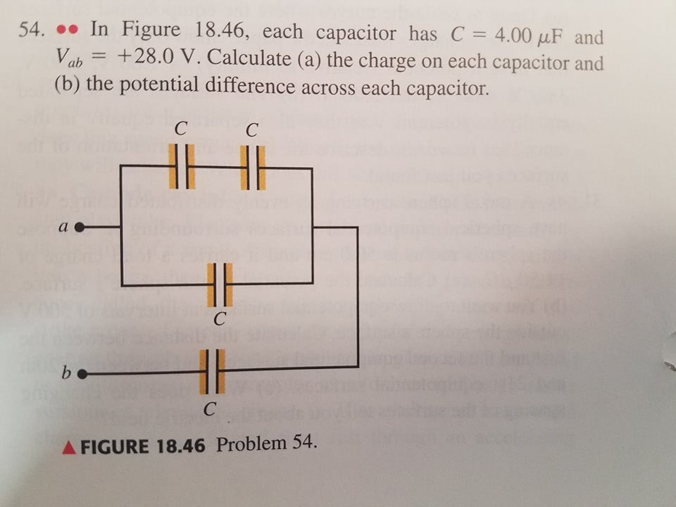Solved 54。.. In Figure 18.46, each capacitor has C= 4.00 μF