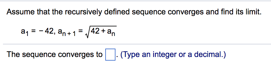 prove a recursive sequence converges prove a recursive sequence converges