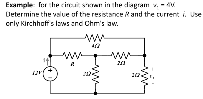 Solved Example: for the circuit shown in the diagram v_1 = | Chegg.com