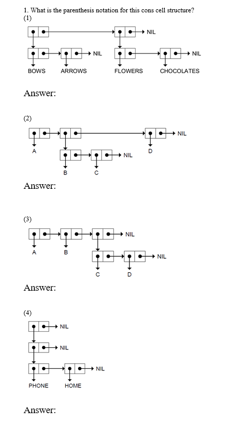 Solved 1. What is the parenthesis notation for this cons | Chegg.com