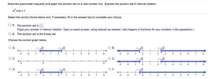 Solved Solve the polynomial inequality and graph the | Chegg.com