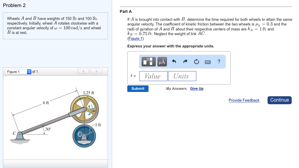 Solved Wheels A and B have weights of 150 lb and 100 lb, | Chegg.com