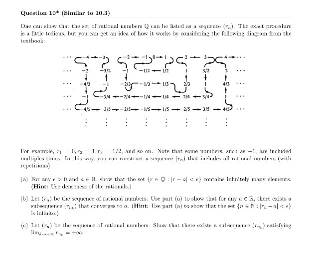 Solved One can show that the set of rational numbers Q can